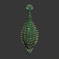 Realistic Green Ankylosaurus Dinosaur Model With Spiked Back And Horned Head