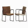 Modern Velvet Upholstered Chairs With Metal Frames In Blue Brown Beige Tones