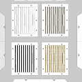 Ceiling Grid Panel Designs In White Light Brown Black Gold