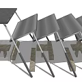 Modern gallery structure 3d model