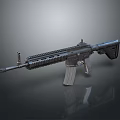Modern Tactical Rifle with Black Finish Detachable Magazine and Rail System