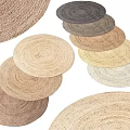 Natural Woven Round Rugs in Neutral Tones for Modern Home Interiors