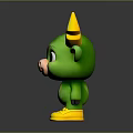 Cute Green Cartoon Cow Doll With Yellow Lightning Horns And Shoes