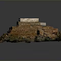 Ancient Brick Architectural Ruins Structure With Square Opening And Historical Details