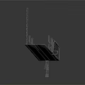 Metal Platform Structure With Hanging Chain Cage And Support Brackets