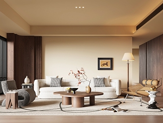 modern living room 3d model