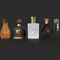 Luxury Alcohol Bottles Collection With Various Designs And Decorative Caps