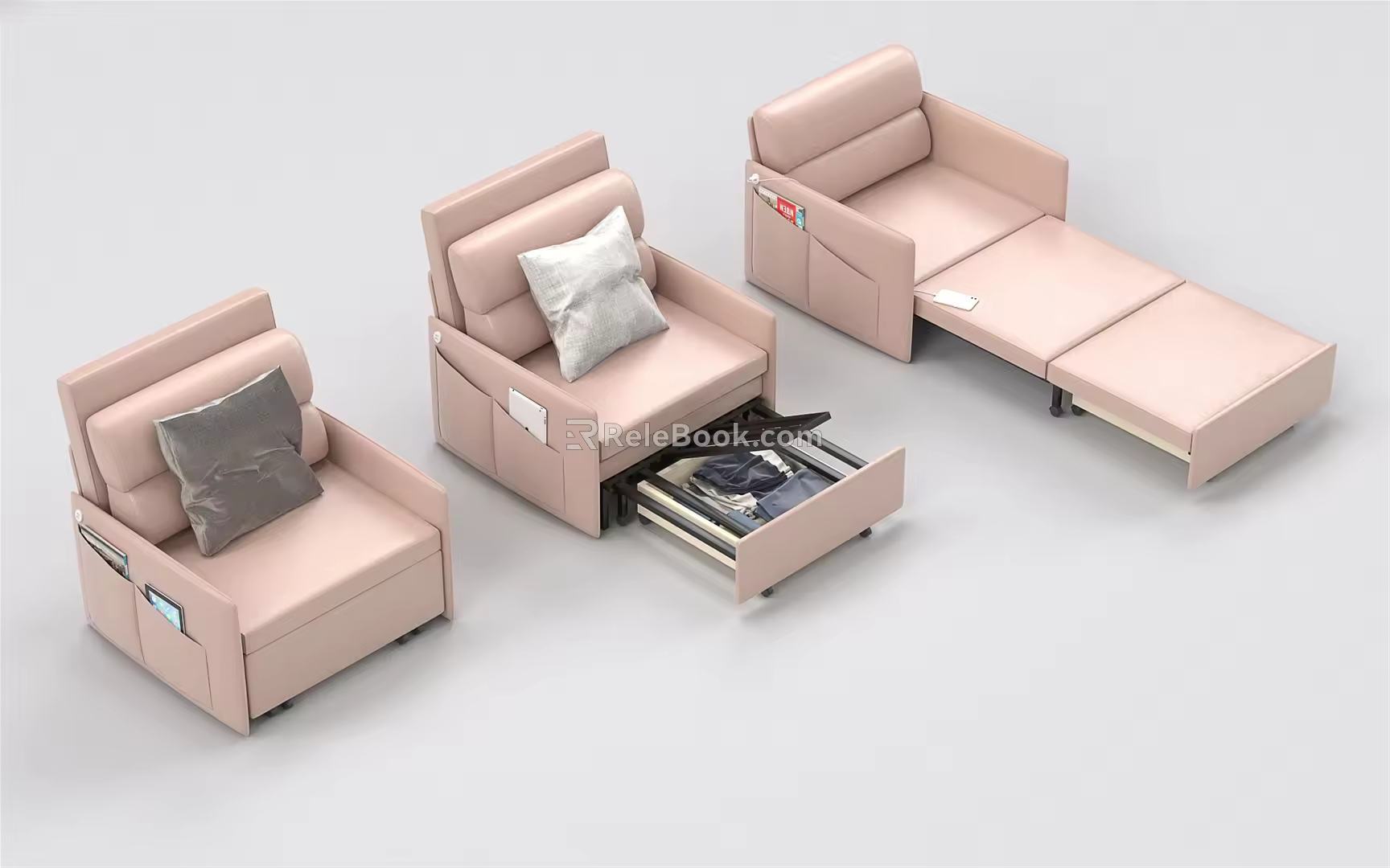 Modern sickbed accompanying sofa sickbed combination 3d model