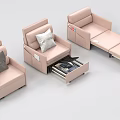 Modern sickbed accompanying sofa sickbed combination 3d model