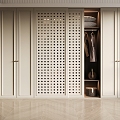 Jane's Cream Air sliding door wardrobe Cream sliding door wardrobe 3d model