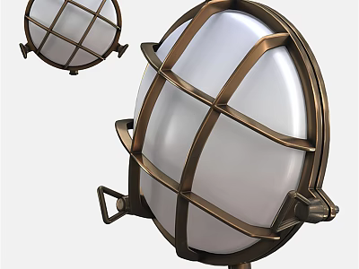 Vintage Style Wall Sconce with Antique Bronze Metal Frame and White Glass Shade 3d model