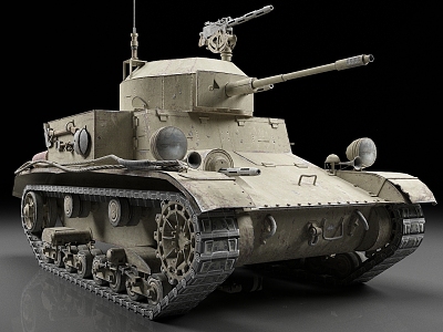 light tank t2 american tank vintage tank 3d model