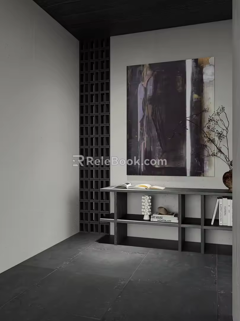 Ancient Abstract Decorative Painting in Silent Wind 3d model