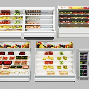 Fruit Display Cabinet Refrigerated Cabinet 3d model