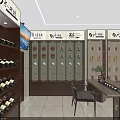 Tobacco and Alcohol Store Interior Design With Shelves Display Counters And Products