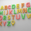 Colorful Alphabet Letters With Yellow Location Pin For Kids Educational Supplies