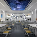Modern Classroom Artificial Intelligence Classroom Robot Technology Classroom Manual Room 3d model
