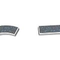Curved Commercial Equipment With Transparent City Building Models And White Base