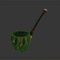 Handcrafted Wooden Smoking Pipe With Textured Bowl Red Stem And Gold Accent