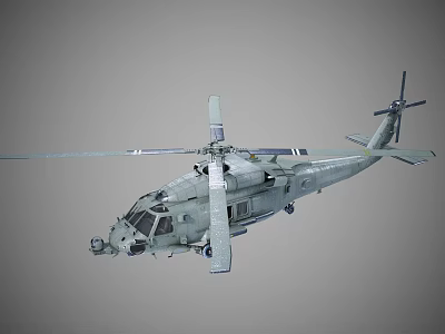 Modern Helicopter Seahawk Shipborne Helicopter 3d model