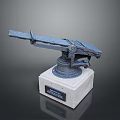 Turret Turntable Railgun Sci-fi Tower Defense Game Tower Defense Sci-fi Turret Game Turret Game Battery 3d model