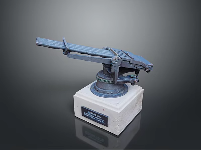 Turret Turntable Railgun Sci-fi Tower Defense Game Tower Defense Sci-fi Turret Game Turret Game Battery 3d model