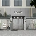 Modern Fashion Store Front With Glass Display Windows And Entrance Design