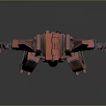 Red Mechanical Robot Featuring Humanoid Mech Design And Armored Exterior Details