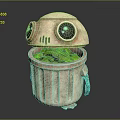 Modern trash can outdoor trash can public trash can sorting trash can 3d model