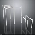 White Metal Frame Support Equipment Featuring Various Structures And Sizes