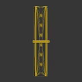 Durable Metal Rail Mounting Bracket With Yellow Connector And Slotted Holes