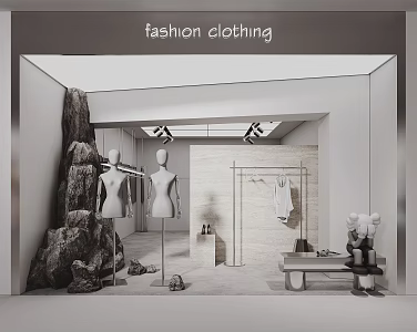 Modern Window Clothing Store Window 3d model