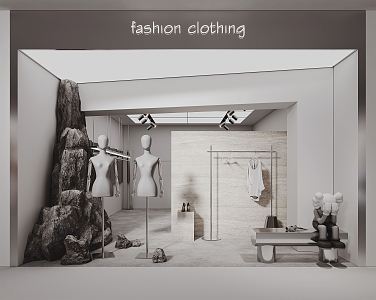 Modern Window Clothing Store Window 3d model