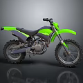 Green Off Road Motorcycle Featuring Black Seat Large Tires And Sporty Design