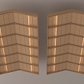 New Chinese-style Solid Wood Ceiling Wooden Ceiling Special-shaped Ceiling Grille Ceiling 3d model