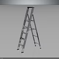 Sturdy Aluminum Step Ladder Essential Hardware Tool For Home Improvement Projects 3d model