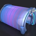 Futuristic Event Gateway Featuring Leap Through Galaxy Theme And Colorful Illuminated Arch