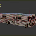 Vintage EAGLE Recreational Vehicle with Striped Exterior Design and Multiple Windows Classic Retro Style