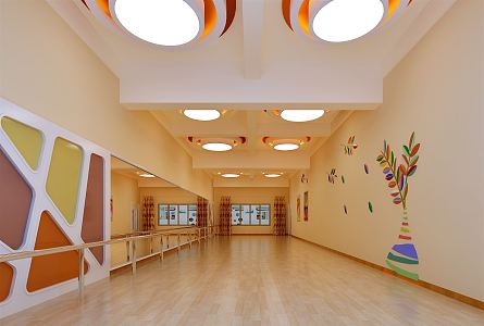 Modern Dance Room Kindergarten Fashion Dance Room 3d model