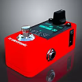 TC Electronic Red Guitar Effect Pedal with Knob Footswitch and Connection Jacks 3d model
