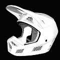 White Sports Helmet With Ventilated Mesh Vents And N195 Visor Protective Design