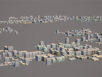Urban City Building Complex With Dense Layout And Diverse Architectural Styles 3d model