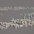 Urban City Building Complex With Dense Layout And Diverse Architectural Styles 3d model