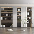Modern bookcase 3d model