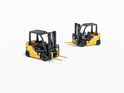 Old Forklift 3d model