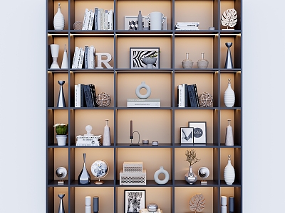 Decorative bookcase jewelry combination model