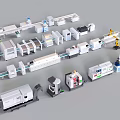 Advanced Industrial Equipment With Production Line Robotic Arm And Conveyor Systems