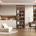 Modern Study Home Study 3d model