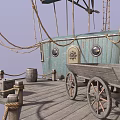Vintage Airship Classic Design with Metal Shell Netted Covering and Gondola