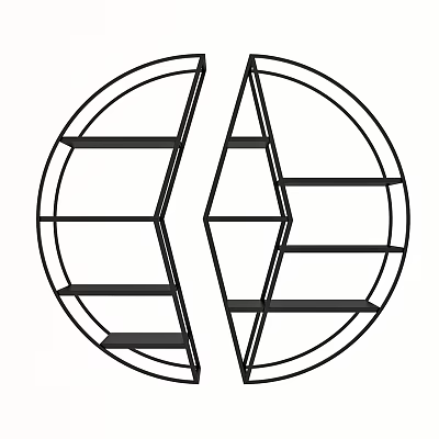 A set of two wall graphic racks 3d model